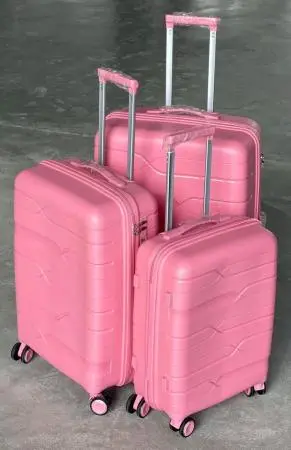 Чемодан Bizon H002 розовый L большой без расширения