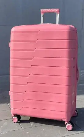 Чемодан Bizon H003 розовый L большой без расширения