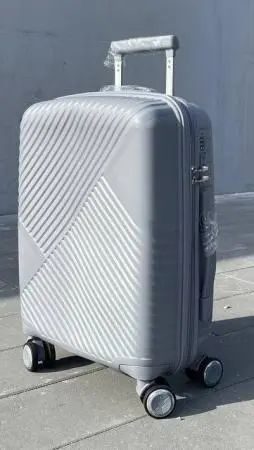 Чемодан Bizon H005 серый L большой без расширения