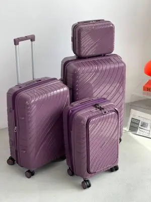 Чемодан Freedom Volna баклажан L (большой) с расширением