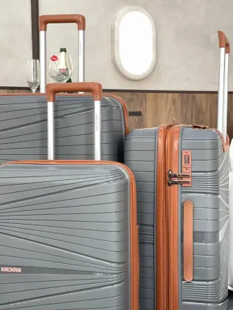 Чемодан Mironpan Sidney серый S маленький