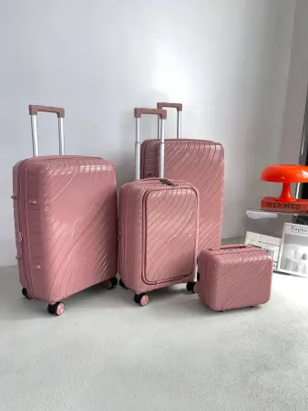 Чемодан Freedom Volna розовыйL (большой) с расширением