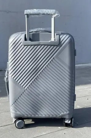 Чемодан Bizon H005 серый L большой без расширения