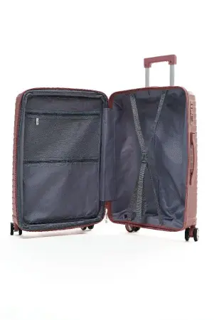 Чемодан MyBag розовый S ручная кладь с расширением