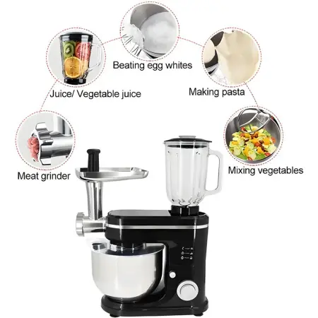 Кухонный комбайн 3 в 1 Hoffmans НМ-8085 черный/красный