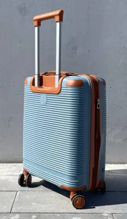 Чемодан MyBag Combo голубой S ручная кладь с расширением