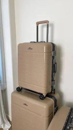 Чемодан Mironpan Premium XL бежевый S