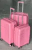 Чемодан Bizon H002 розовый S ручная кладь без расширения