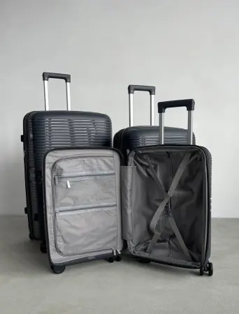 Чемодан MyBag Krug темно-серый М средний Чемодан MyBag Krug темно-серый М средний
