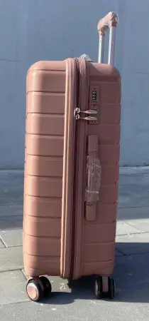 Чемодан Bizon H003 пудровый S (маленький) без расширения