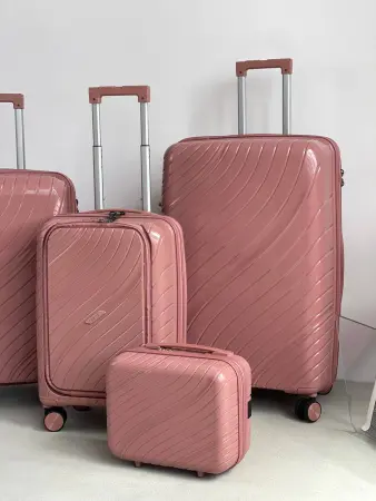 Чемодан Freedom Volna розовыйL (большой) с расширением