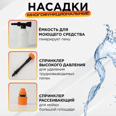 Аккумуляторная мойка высокого давления 200W 21V