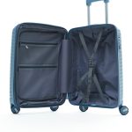 Открытый чемодан Mybag голубой, с демонстрацией внутреннего пространства