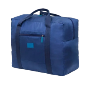 Дорожная сумка складная синяя вид спереди