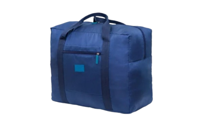 Дорожная сумка складная синяя вид спереди