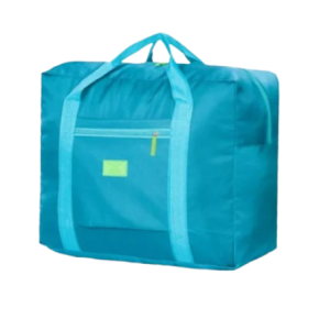 Дорожная сумка складная бирюзовая вид спереди