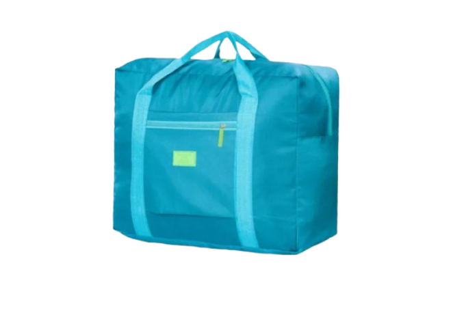 Дорожная сумка складная бирюзовая вид спереди
