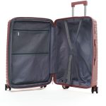 Открытый чемодан Mybag розовый, с демонстрацией внутреннего пространства