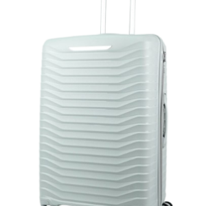 Чемодан Mybag серый, вид спереди с поднятой выдвижной ручкой