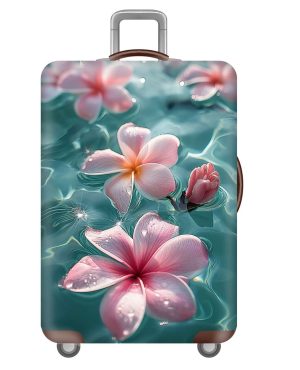 Чехол для чемодана цветы в воде 1033