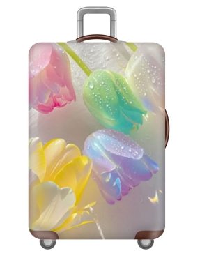 Чехол для чемодана тюльпаны 1032