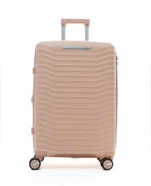Чемодан Mybag персиковый с поднятой ручкой, вид спереди